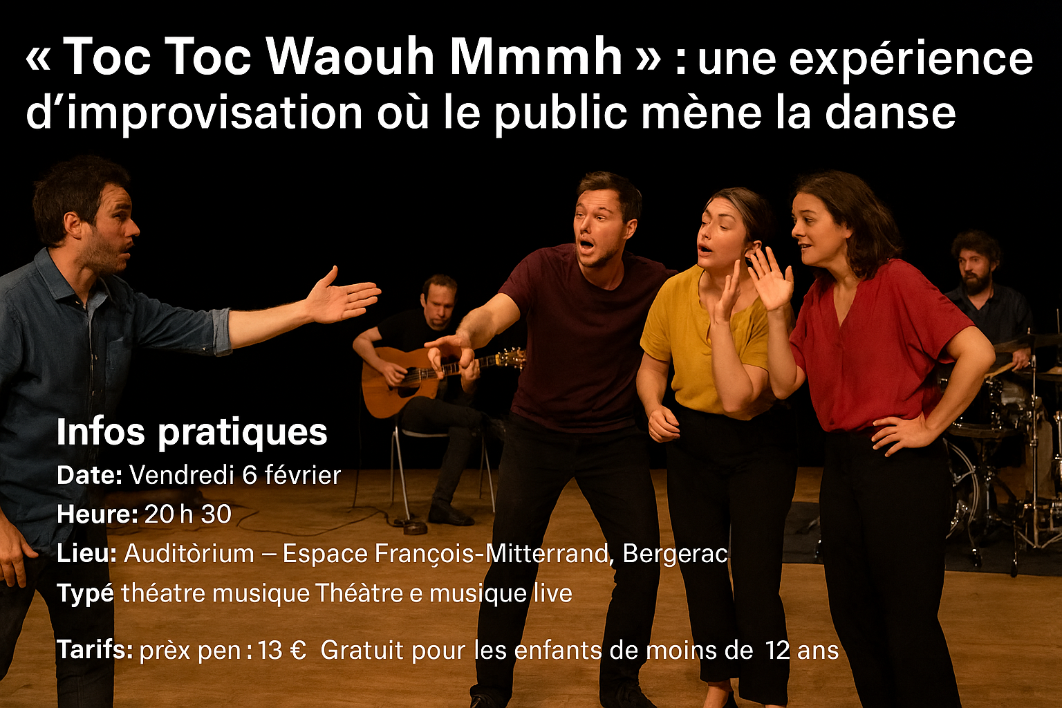 « Toc Toc Waouh Mmmh » : une expérience d’improvisation où le public mène la danse