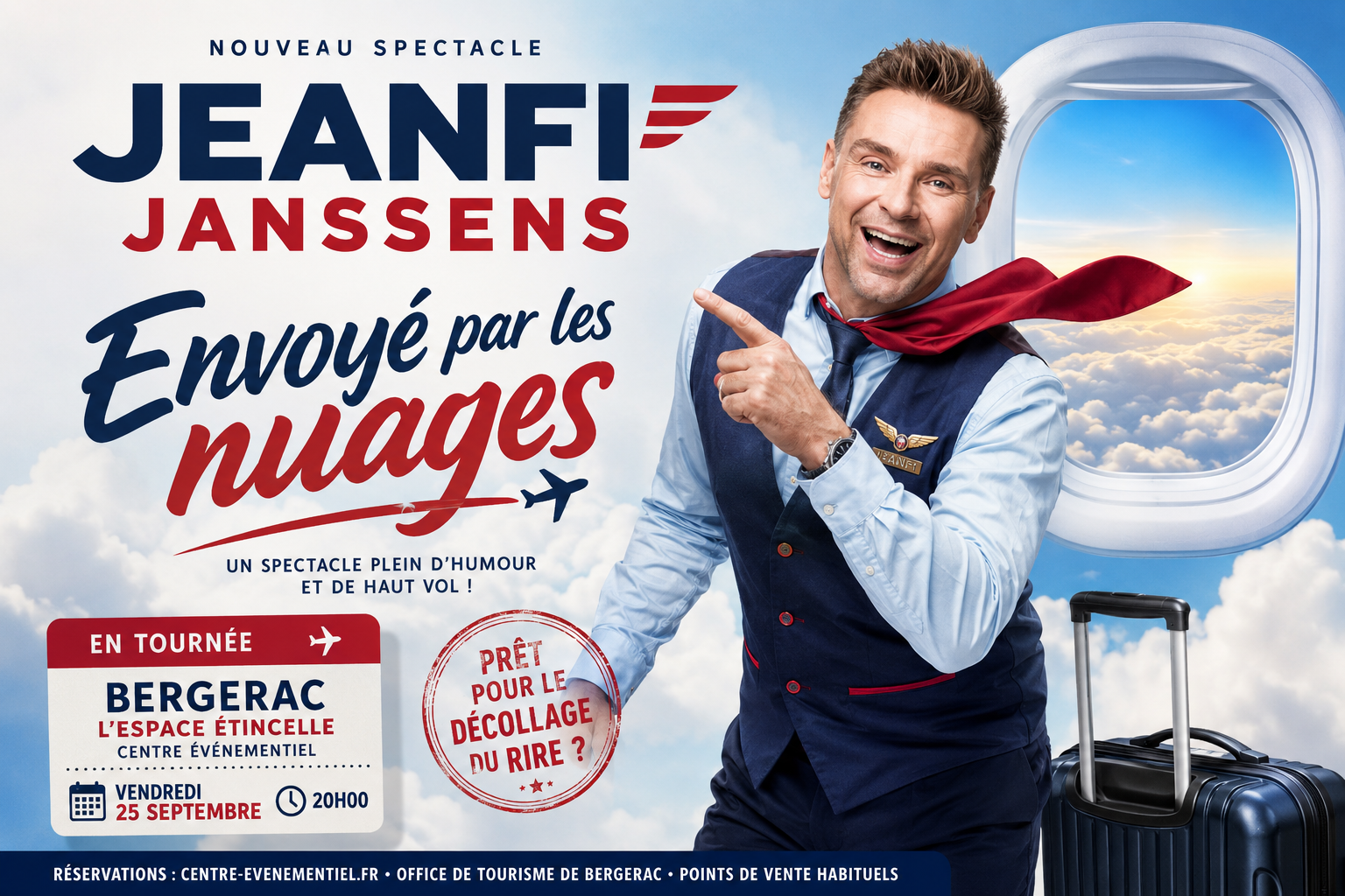 Humour : Jeanfi Janssens débarque à Bergerac avec son nouveau spectacle « Tombé du Ciel »