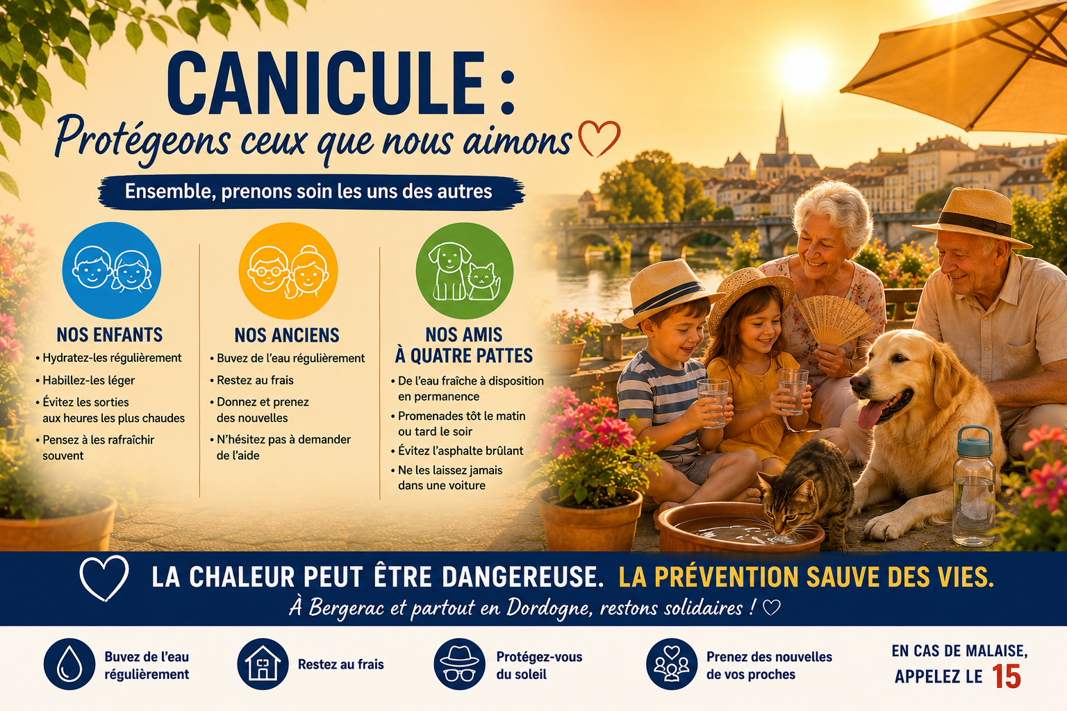 Canicule : Protégeons les plus fragiles